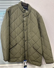 Orvis Men’s Quilted Car Coat - Olive Green- Large