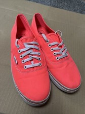 VANS Pink Canvas Shoes Size UK