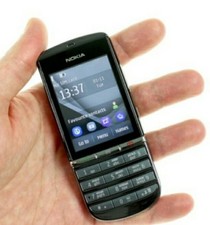 Brand New Nokia Asha 300 Unlocked  3G Touch&Type 5MP Camera Grey Mobile Phone 