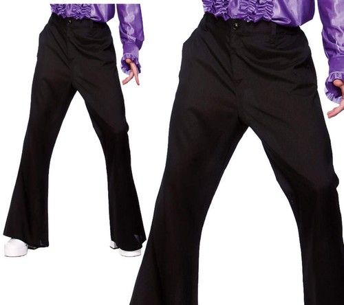 Black flared trousers - black, 1970s