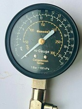 Gunson Hi Gauge 300 Compression Tester Vintage Petrol Engine Diagnostic Tool