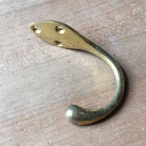 Vintage brass coat hook - x1,