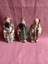 Trio Chinese Porcelain Samurai