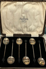 Solid SILVER 6 Coffee Bean