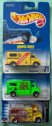 Hot wheels ambulance lot 3 - lot, of