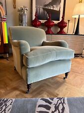 New George Smith Fixed back standard armchair regency velvet rrp £6563
