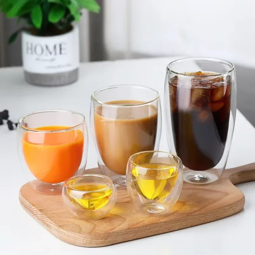 Double wall glass cup - wall, heat