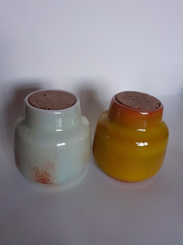 Pair swedish glazed - swedish, lidded