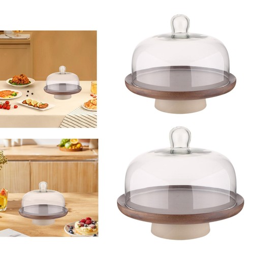 Cake stand with glass dome - stand,