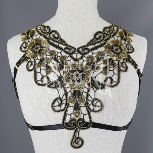 Floral lace body harness - floral,