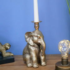 Gold Elephant Standing on Head