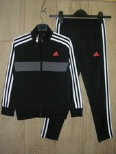 Adidas Boys Black Grey Red
