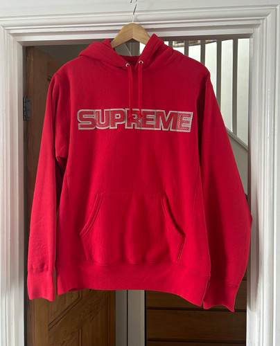 Supreme red pullover hoodie - supreme,