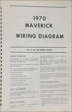 1970 Ford Maverick Factory Foldout Electrical Wiring Diagram OEM Schematic 70