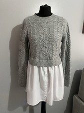 New Look Grey Cable Knit