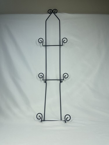 Black metal tier wall plate - black,