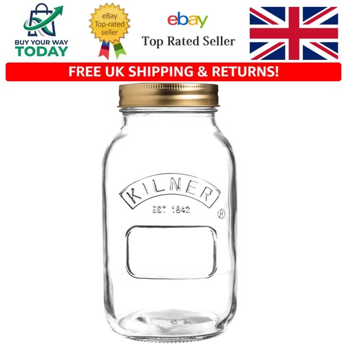 Elegant round glass jar - elegant, 1l