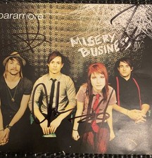 Paramore Misery Business CD Sleeve SIGNED BY ALL MEMBERS