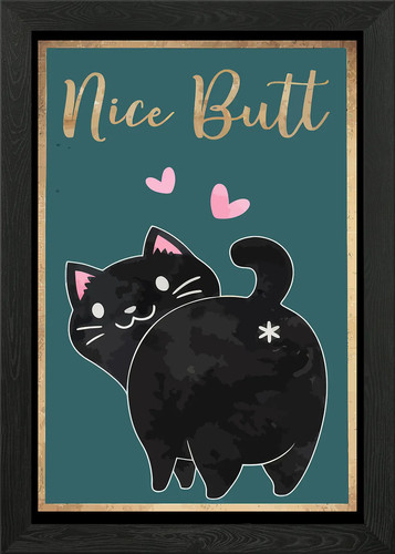 Nice butt framed - butt, wall