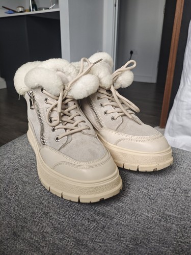 Womens cream suede - womens,