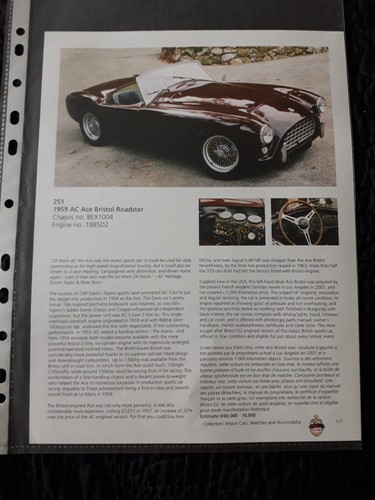1959 ace bristol roadster - bristol,