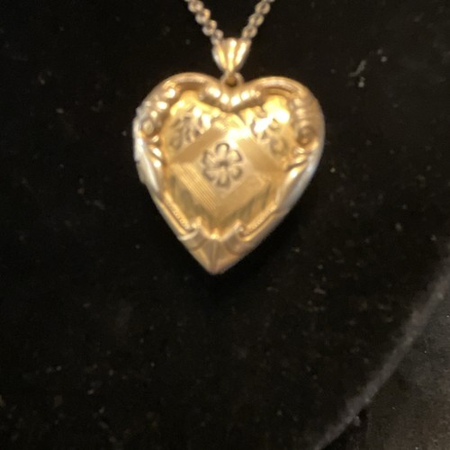 Antique gold heart - gold, locket
