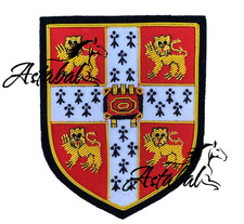 University of Cambridge Hand Embroidered Bullion Wire Blazer Badge, Royal Crest