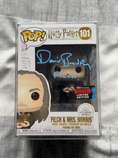 Funko Pop! Harry Potter Filch & Mrs Norris #101 Signed by David Bradley