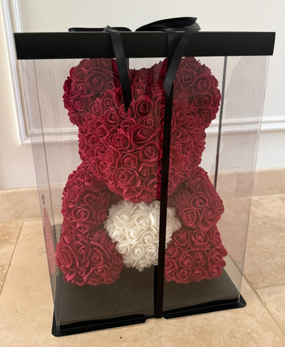 Preserved rose bear - bear, 40cm