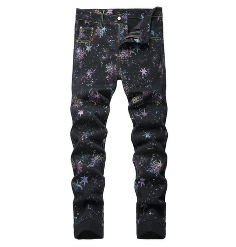 Men black cotton denim jeans - men's,