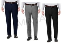 BOYS SCHOOL TROUSERS STURDY FIT UNIFORM HALF ELASTICATED ~REGULAR LEG ~