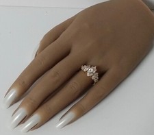 14K Yellow Gold Cubic Zirconia Ring, Size 7 Signed SW