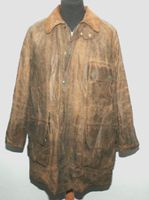 VINTAGE MENS RELIC BARBOUR SOLWAY ZIPPER ONE CREST 1960'S RUSTIC BROWN