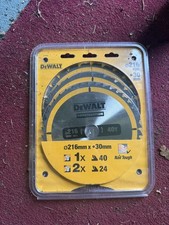 Dewalt DT1962 Triple Pack Construction Circular Saw Blades 216 x 30mm x 40T 24T