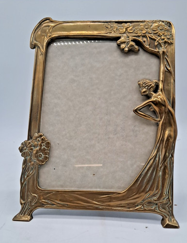 Antique art nouveau brass - art,