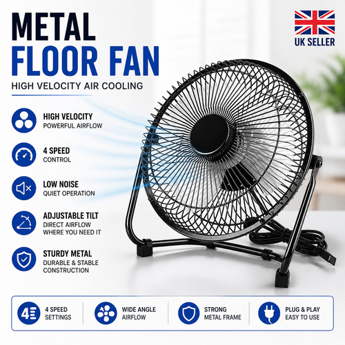 Metal floor fan high velocity - metal,
