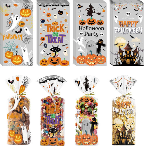 120 pcs halloween cellophane - 120,