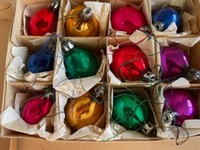 Vintage Christmas baubles Antique various colours
