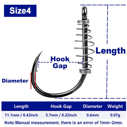 Spring fishing hook 80pcs - spring,