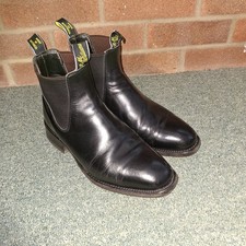 RM Williams Mens Black Leather Chelsea Boots UK 7