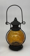 Vintage Amber Embossed Round