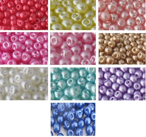 Pearl bead buttons - buttons, sideways
