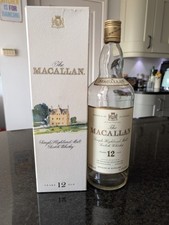 1980s The Macallan 12 Year Old  1.13L Empty Bottle And Box