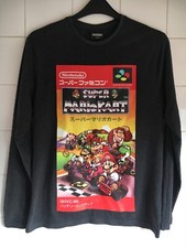 Small Super Mario Kart Grey Long Sleeved T-Shirt Rare Nintendo Difuzed Gaming