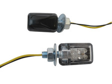 Black Mini E-marked LED Indicators for BSA Gold Star Bantam Cafe Racer Project