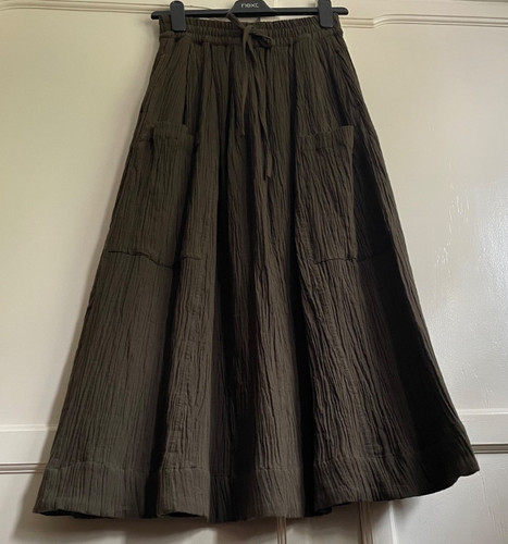 Toast crinkle cotton midi - cotton,