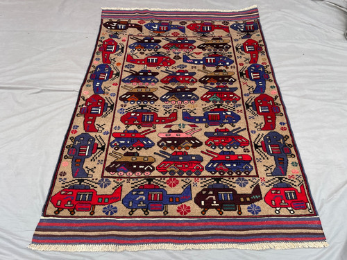 3x6 vintage afghan war - ft,
