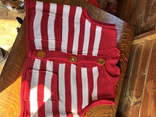Zara chunky knit red white - knit,