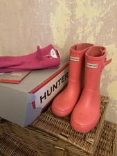 Girls Hunter Wellies Size 11, Box, Joules Wellie Socks