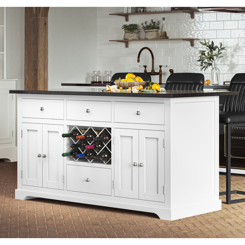 White kitchen island with - island,